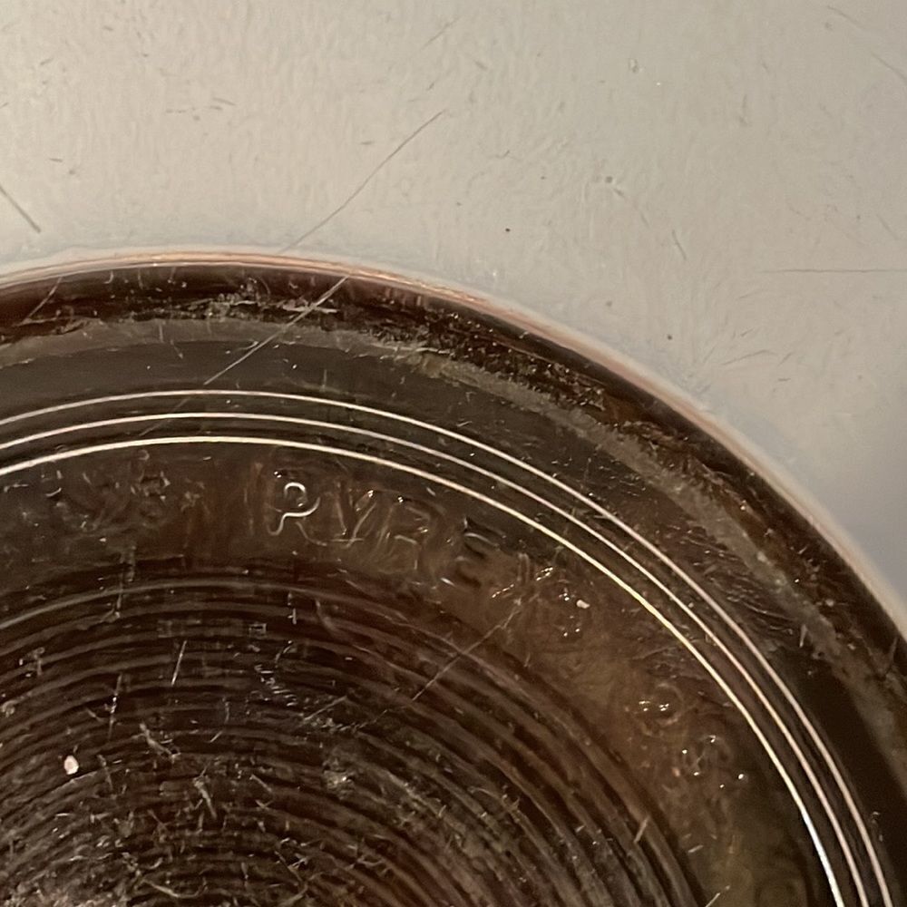 Vintage Pyrex blue clear bottom mixing bowl #325 2.5L Vintage kitchenware - Picture 5 of 5